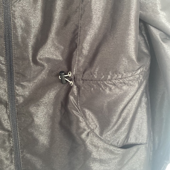 Fila Black designer front zipper pull sides slight shine jacket - Picture 2 of 16